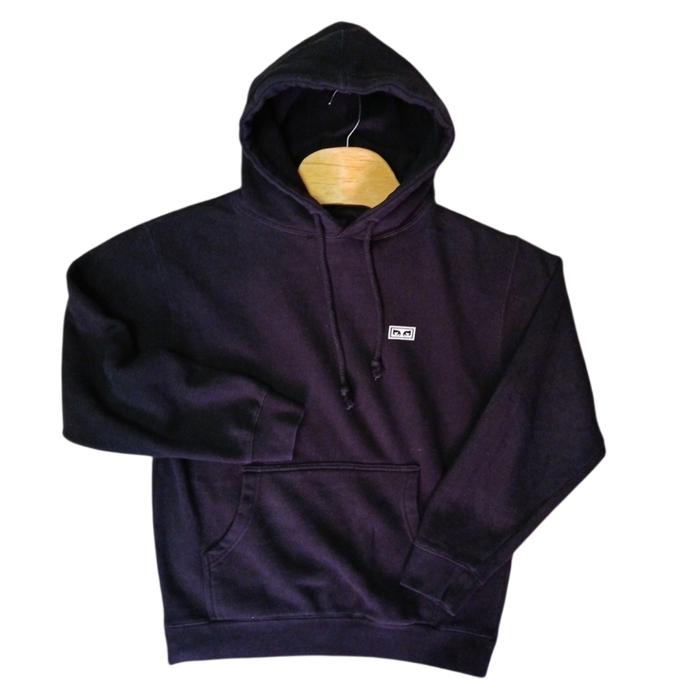 Obey This Sweatshirt "OBEY‎ EYES" Black Hoodie With Message Unisex Small